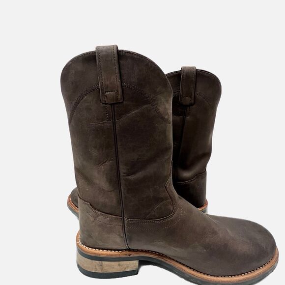 Jama Old West MB2061 Men’s Brown Nubuck Slip On Boots Size 9.5 EE